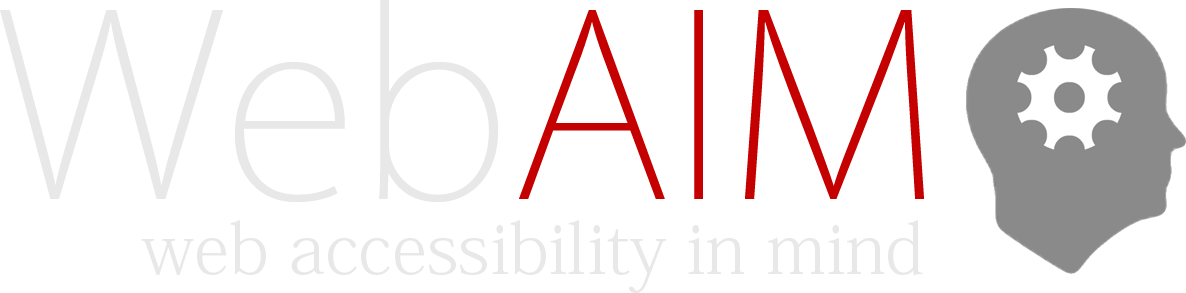 Web Aim - web accessibility in mind logo